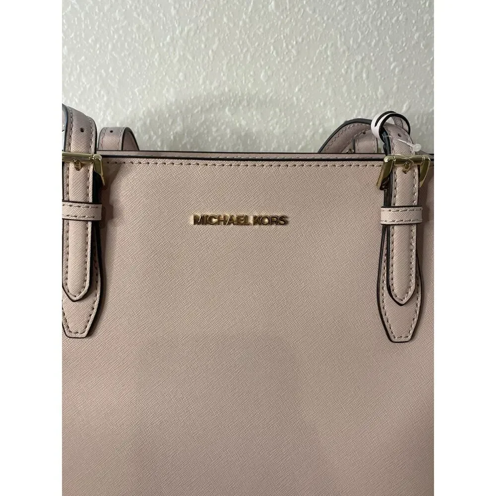 MICHAEL KORS GILLY LARGE DRAWSTRING TRAVEL TOTE SHOULDER BAG PINK POWDER BLUSH
